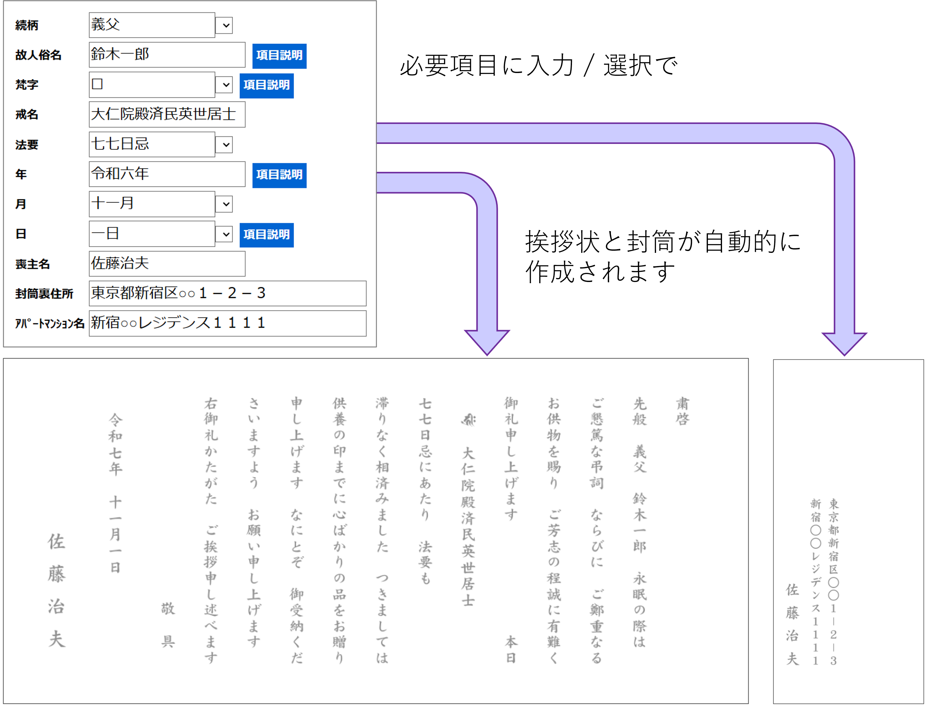 筆の達人 挨拶状Web